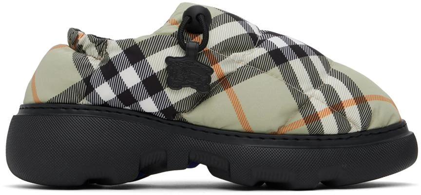 商品Burberry|Green Check Nylon Pillow Loafers,价格¥3321,第1张图片