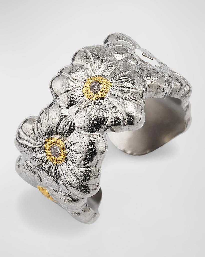 商品Buccellati|Blossoms Eternelle Sterling Silver Diamond Ring, EU 55 / US 7.25,价格¥3905,第3张图片详细描述