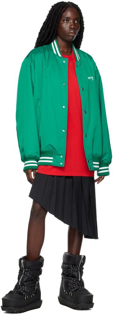 商品We11done|Green Oversized Bomber Jacket,价格¥9865,第6张图片详细描述