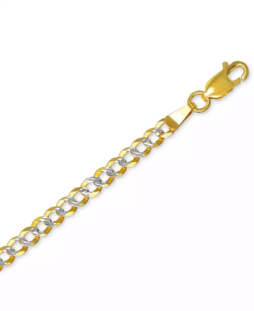 商品Italian Gold|20" Two-Tone Open Curb Link Chain Necklace (3-5/8mm) in Solid 14k Gold & White Gold,价格¥23826,第4张图片详细描述