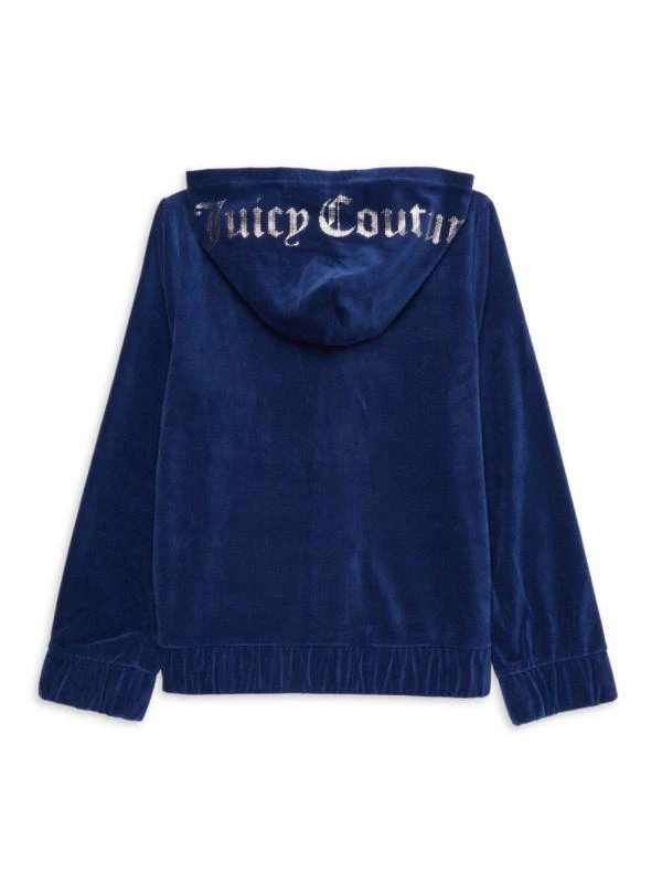 商品Juicy Couture|Girl’s Rhinestone Velour Hoodie,价格¥197,第2张图片详细描述