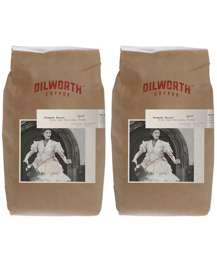 商品Dilworth Coffee|Dark Roast Ground Coffee - French Roast, Pack of 2,价格¥217,第1张图片