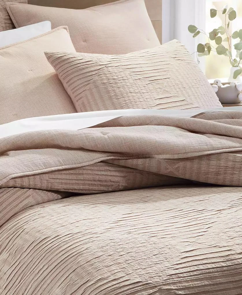 商品Oake|Concentric Square Matelassé 3-Pc. Duvet Cover Set, Full/Queen, Exclusively at Macy’s,价格¥821,第2张图片详细描述