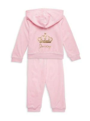 商品Juicy Couture|Girl's Velour 2-Piece Hoodie & Joggers Set,价格¥248,第2张图片详细描述