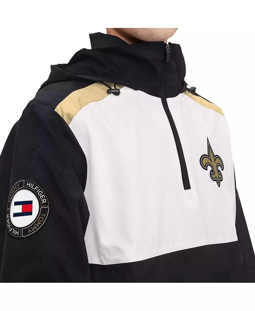 商品Tommy Hilfiger|Men's Black, White New Orleans Saints Carter Half-Zip Hooded Top,价格¥838,第2张图片详细描述