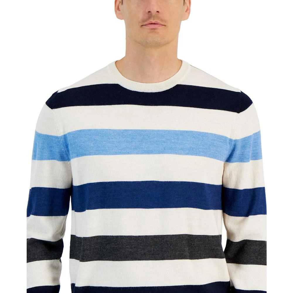 商品Club Room|Men's Merino Stripe Sweater, Created for Macy's,价格¥222,第2张图片详细描述