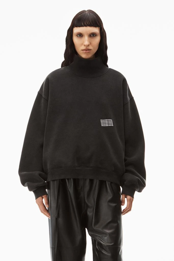 商品Alexander Wang|PULLOVER IN ACID WASH DENSE FLEECE,价格¥2623,第2张图片详细描述