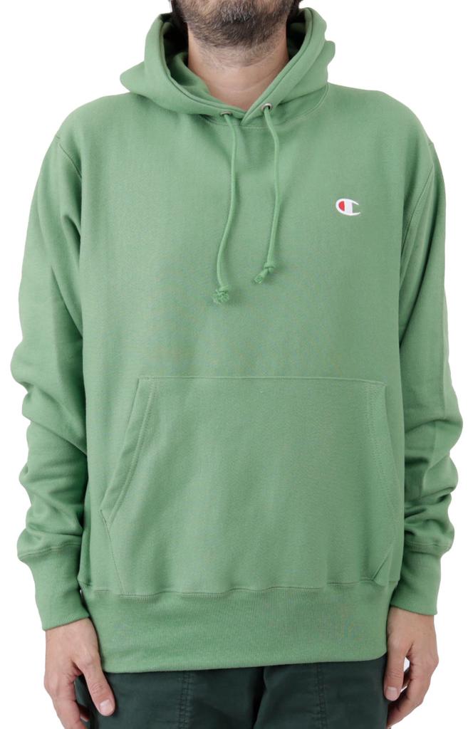 C Logo Reverse Weave Pullover Hoodie - Native Fern Green商品第1张图片规格展示