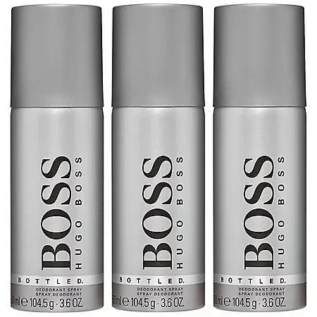 商品Hugo Boss|Hugo Boss Bottled for Men 3 pack Deodorant Body Spray (3.6 oz. 3 pk.),价格¥306,第1张图片