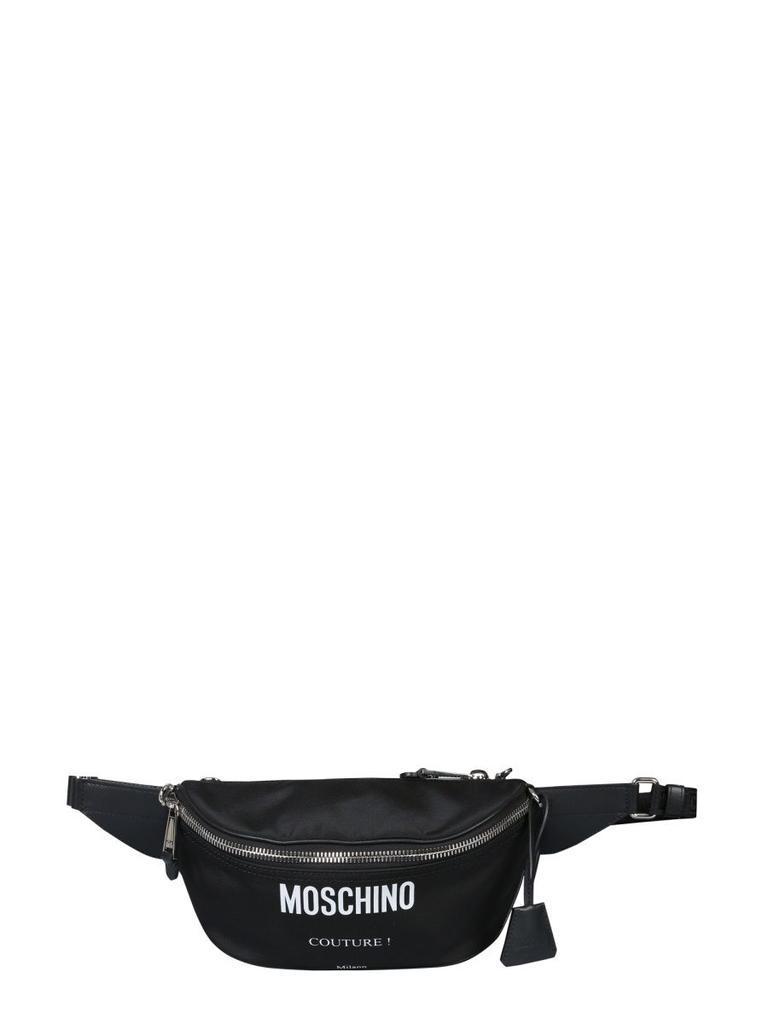 Moschino Men's  Black Nylon Belt Bag商品第1张图片规格展示