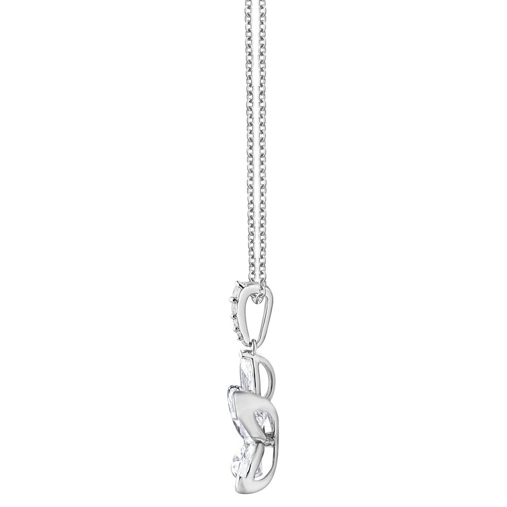 Lab Grown Diamond Pear, Marquise, & Round Flower 18" Pendant Necklace (1-3/4 ct. t.w.) in 14k White Gold商品第4张图片规格展示