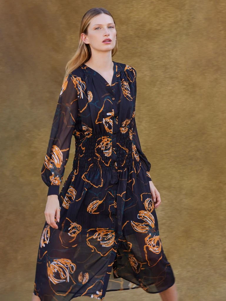 商品Misook|Maxi Fit & Flare Dress - Printed Woven Chiffon,价格¥894,第2张图片详细描述