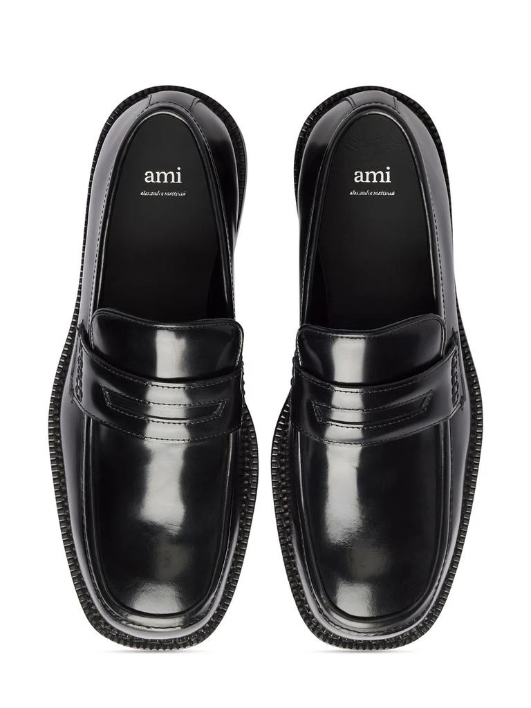 商品AMI|Square-toe Leather Loafers,价格¥3197,第3张图片详细描述