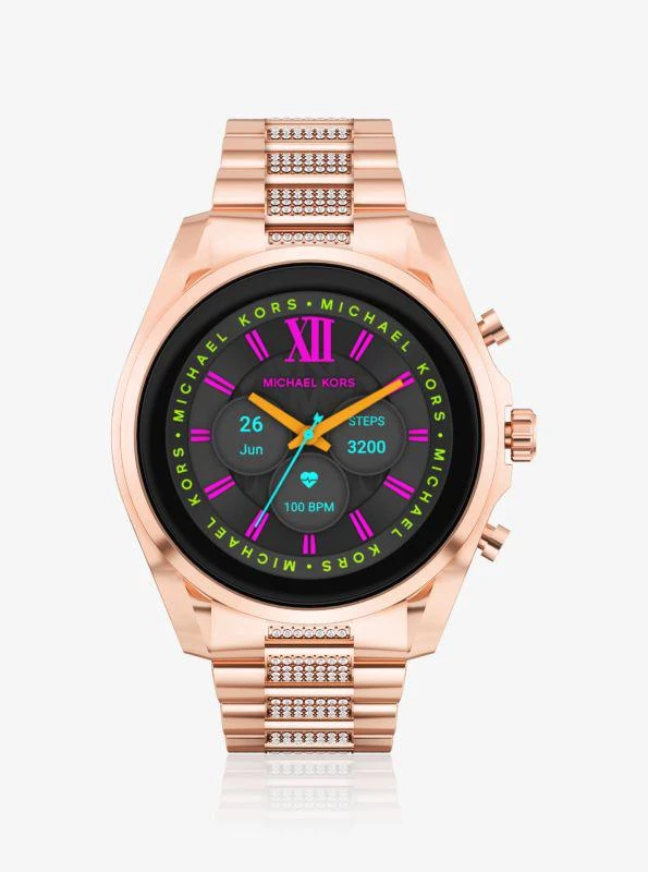 商品Michael Kors|Gen 6 Bradshaw Pavé Rose Gold-Tone Smartwatch,价格¥2962,第1张图片