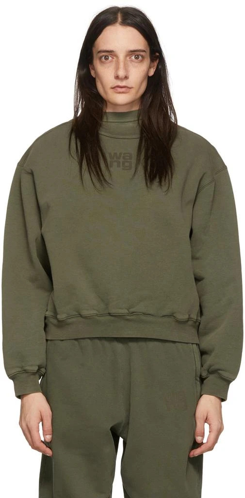 商品Alexander Wang|Green Cotton Sweatshirt,价格¥1455,第1张图片