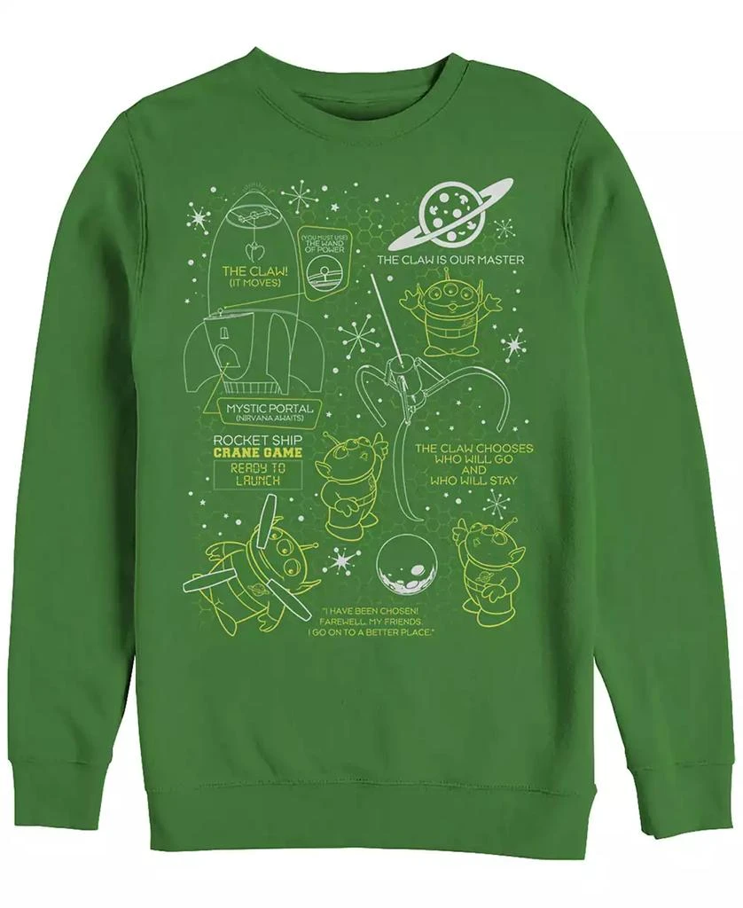 商品Disney|Disney Pixar Men's Toy Story Aliens Claw Master Map, Crewneck Fleece,价格¥331,第2张图片详细描述