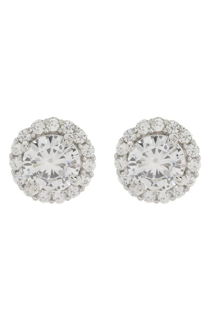 商品Suzy Levian|Sterling Silver & CZ Halo Stud Earrings,价格¥967,第1张图片