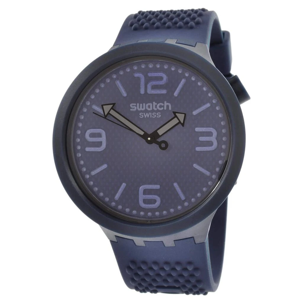 商品Swatch|Swatch Men's Watch - Big Bold Bbnavy Swiss Quartz Blue Dial Rubber Strap | SO27N100,价格¥819,第1张图片