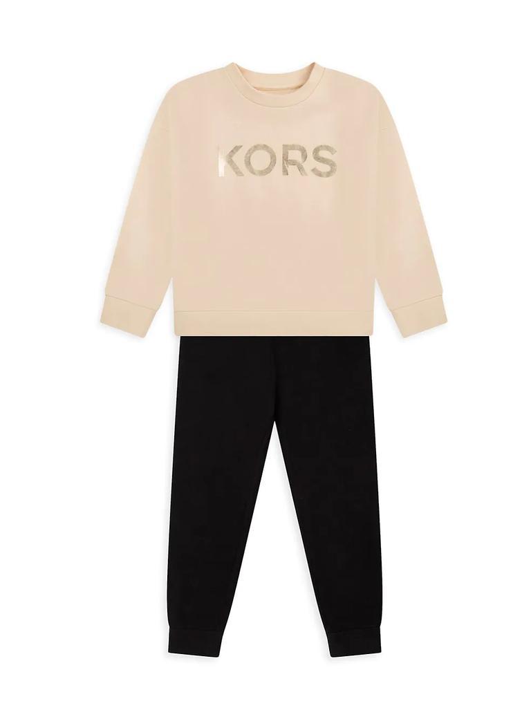 商品Michael Kors|Little Girl's & Girl's Logo Crewneck Sweatshirt,价格¥624-¥714,第4张图片详细描述