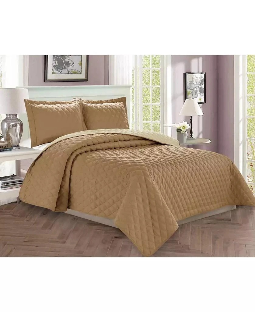 商品Macy's|Luxury Diamond Design 2-Pc. Quilted Coverlet Set,价格¥298,第1张图片