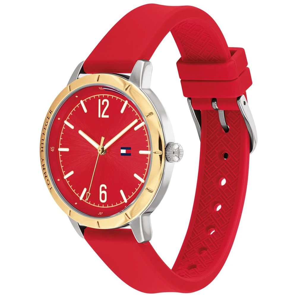 商品Tommy Hilfiger|Women's Red Silicone Strap Watch 38mm,价格¥714,第2张图片详细描述