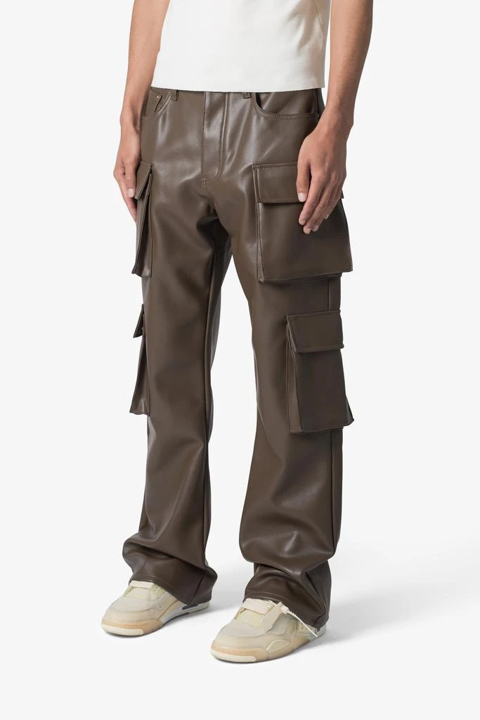 商品MNML|Leather Double Snap Cargo Pants - Chocolate,价格¥274,第2张图片详细描述