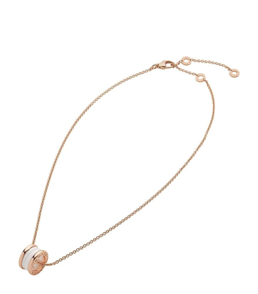 商品BVLGARI|Rose Gold And Ceramic B.Zero1 Necklace,价格¥33059,第1张图片