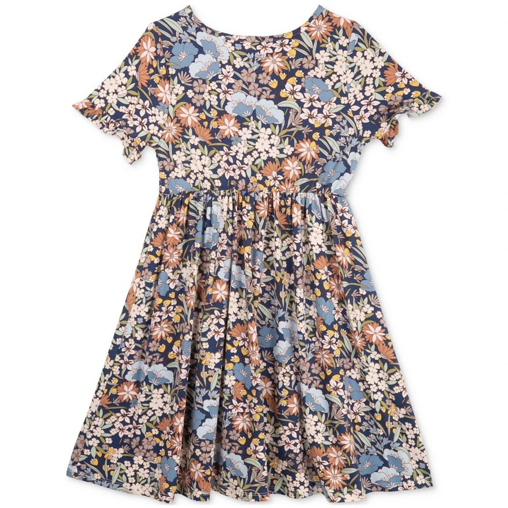 商品Rare Editions|Big Girls Floral Dress & Crochet Vest,价格¥204,第4张图片详细描述