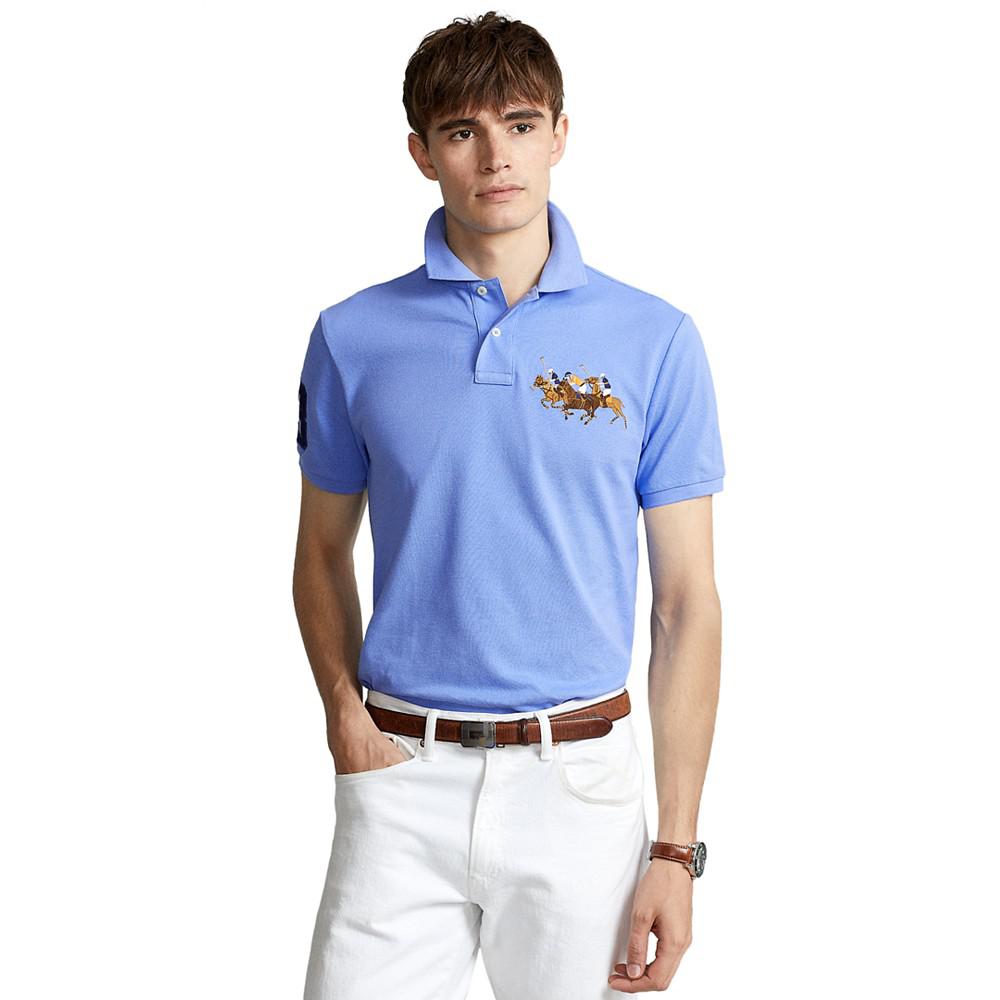 Polo Ralph Lauren | Men's Custom Slim Fit Triple-Pony Polo Shirt 455.49元 商品图片