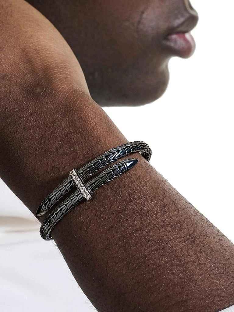 商品John Hardy|Spear Black-Rhodium-Plated & 0.24 TCW Diamond Bypass Flexible Cuff,价格¥14757,第3张图片详细描述