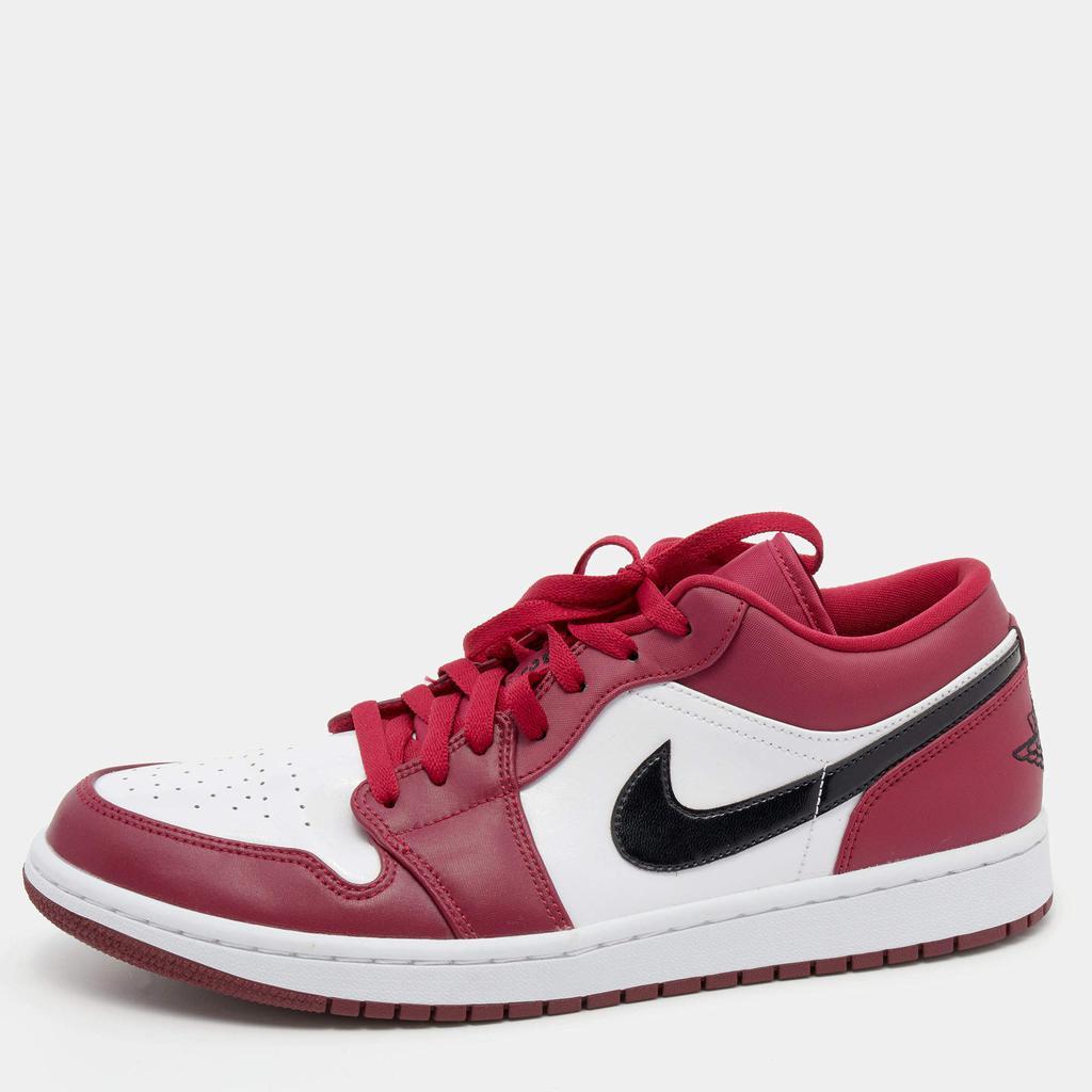 商品[二手商品] Jordan|Air Jordans Red/White Polyester And Leather Air Jordan 1 Low Top Sneakers Size 45,价格¥1121,第1张图片