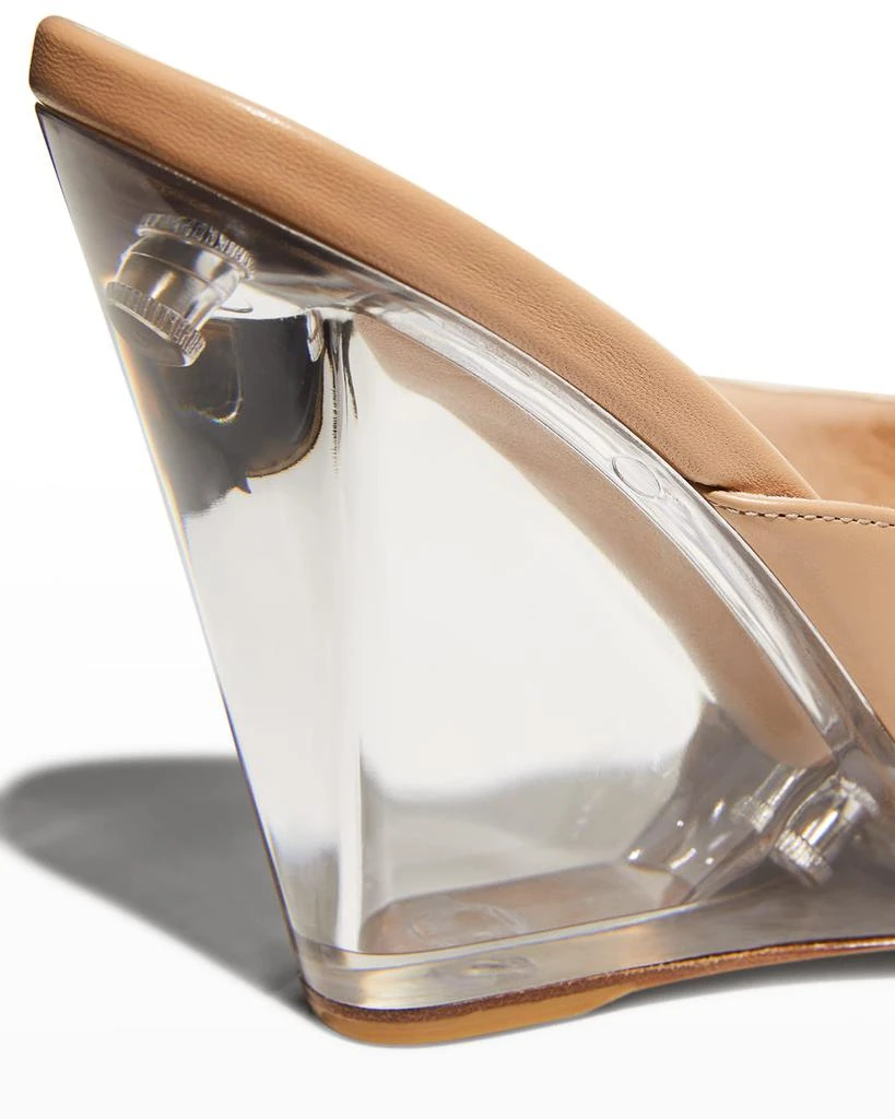 商品Stuart Weitzman|Tia Transparent Wedge Slide Sandals,价格¥3641,第4张图片详细描述