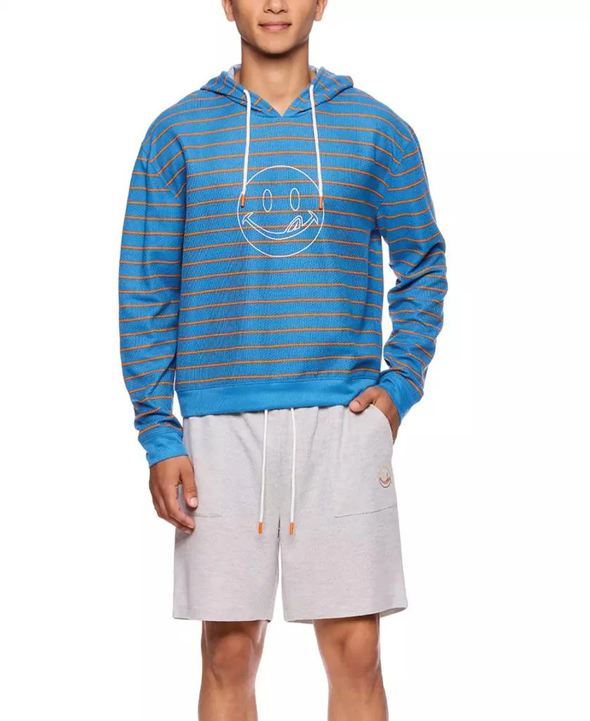 商品Joe Boxer|Men's Waffle-Knit Fun Stripe Licky-Print Hooded Pajama T-Shirt,价格¥307,第1张图片