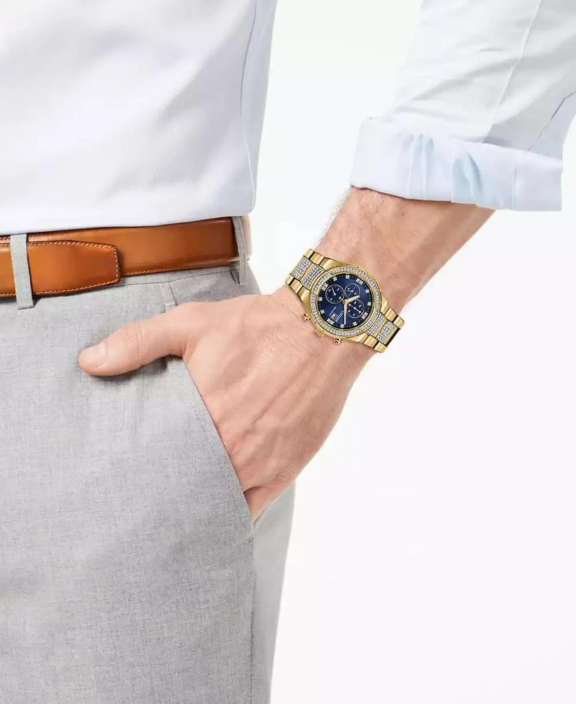 商品Citizen|Men's Chronograph Eco-Drive Crystal Gold-Tone Stainless Steel Bracelet Watch 42mm,价格¥3721,第2张图片详细描述