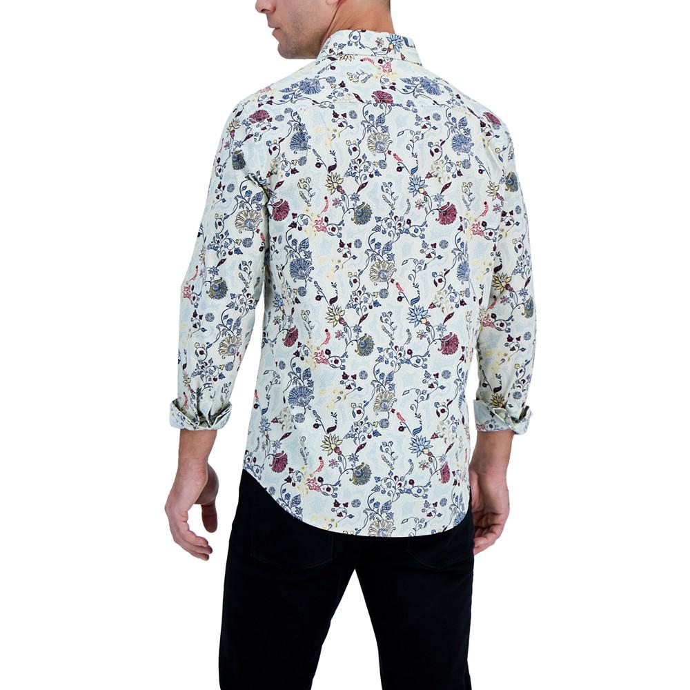 Men's Long-Sleeve Editto Floral Shirt, Created for Macy's商品第2张图片规格展示