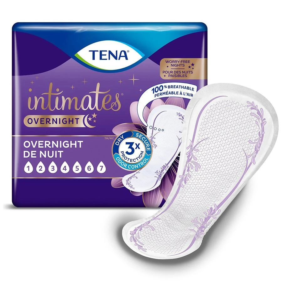商品Tena Serenity|Intimates Extra Coverage Overnight Incontinence Pads,价格¥179,第3张图片详细描述