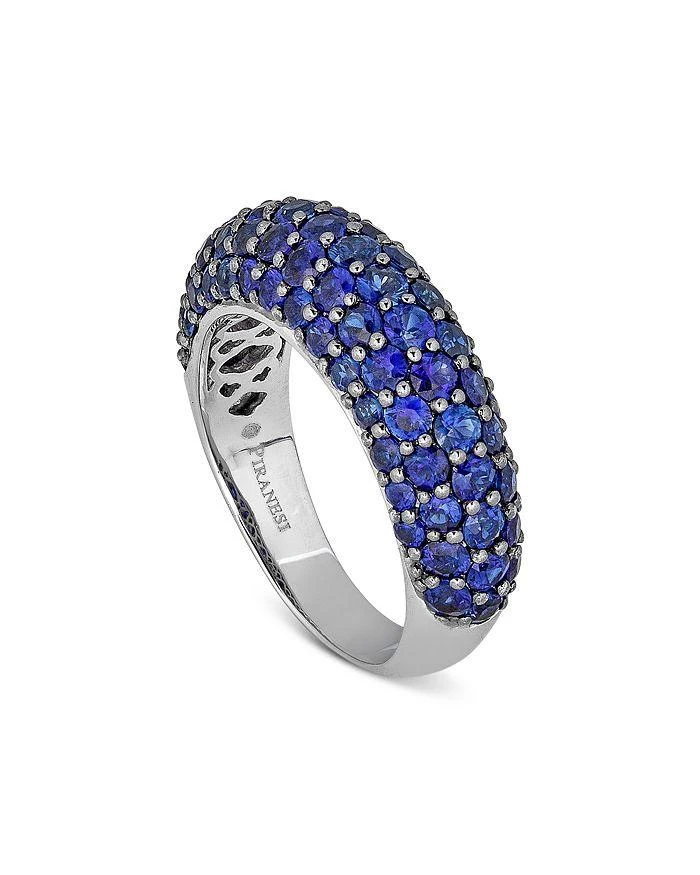 商品Piranesi|18K White Gold Small Dome Ring with Blue Sapphires, 3.11 ct. t.w.,价格¥34149,第1张图片详细描述