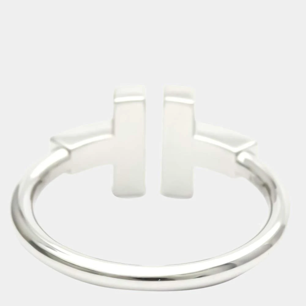 商品[二手商品] Tiffany & Co.|Tiffany & Co. T Wire Band 18K White Gold Diamond Turquoise Ring EU 53,价格¥14779,第3张图片详细描述