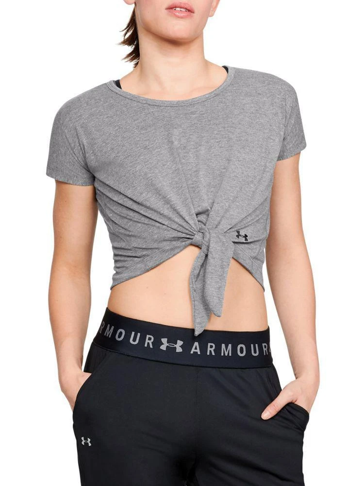 商品Under Armour|Front-Tie Short Sleeve Tee,价格¥48,第1张图片