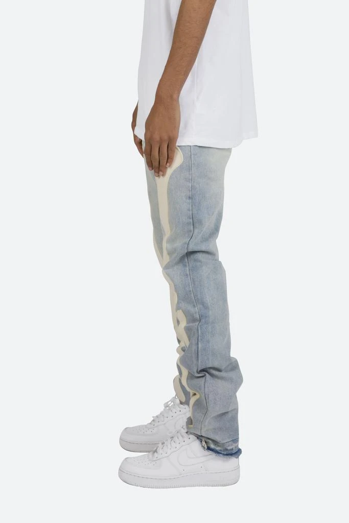 商品MNML|D184 Skeleton Straight Denim - Blue/White,价格¥153,第3张图片详细描述