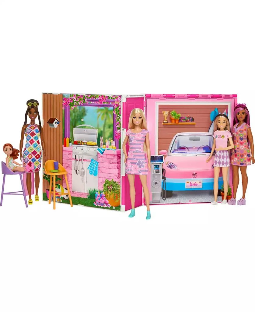 商品Barbie|Getaway Doll House with Barbie Doll, 4 Play Areas and 11 Decor Accessories,价格¥216,第3张图片详细描述