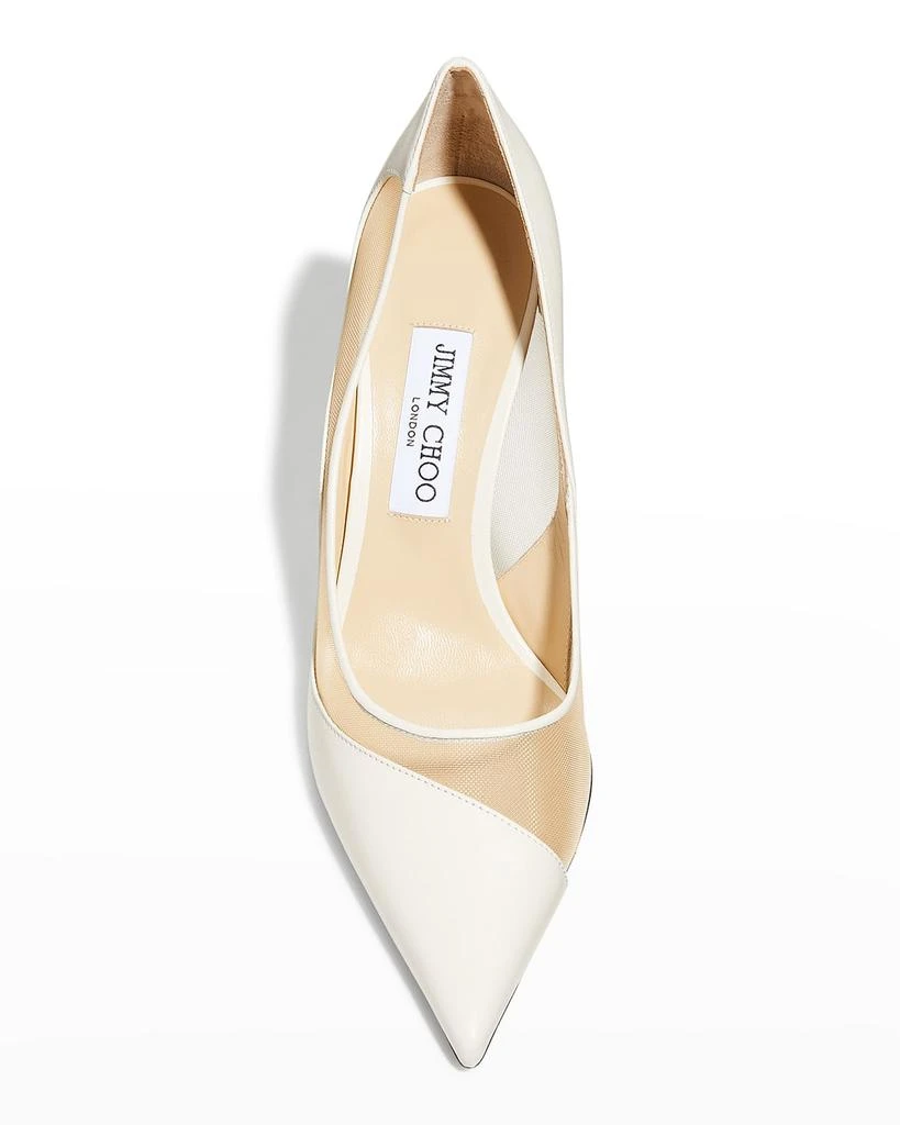 商品Jimmy Choo|Love Leather Mesh Pumps,价格¥3124,第5张图片详细描述