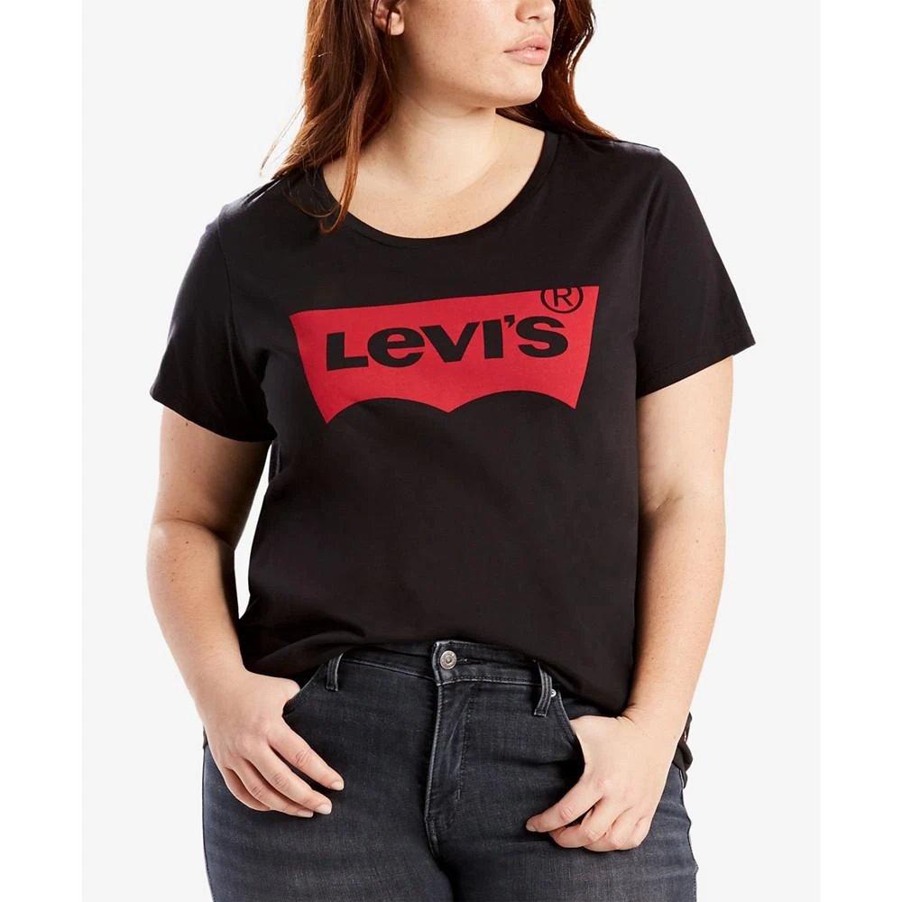 商品Levi's|Trendy Plus Size Perfect Logo Cotton T-Shirt,价格¥217,第1张图片