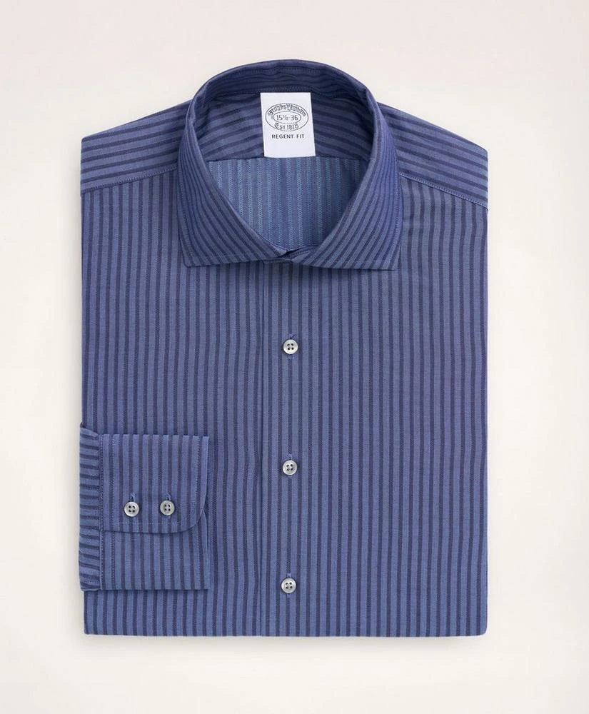 商品Brooks Brothers|Regent Regular-Fit Dress Shirt, Dobby English Collar Stripe,价格¥408,第3张图片详细描述