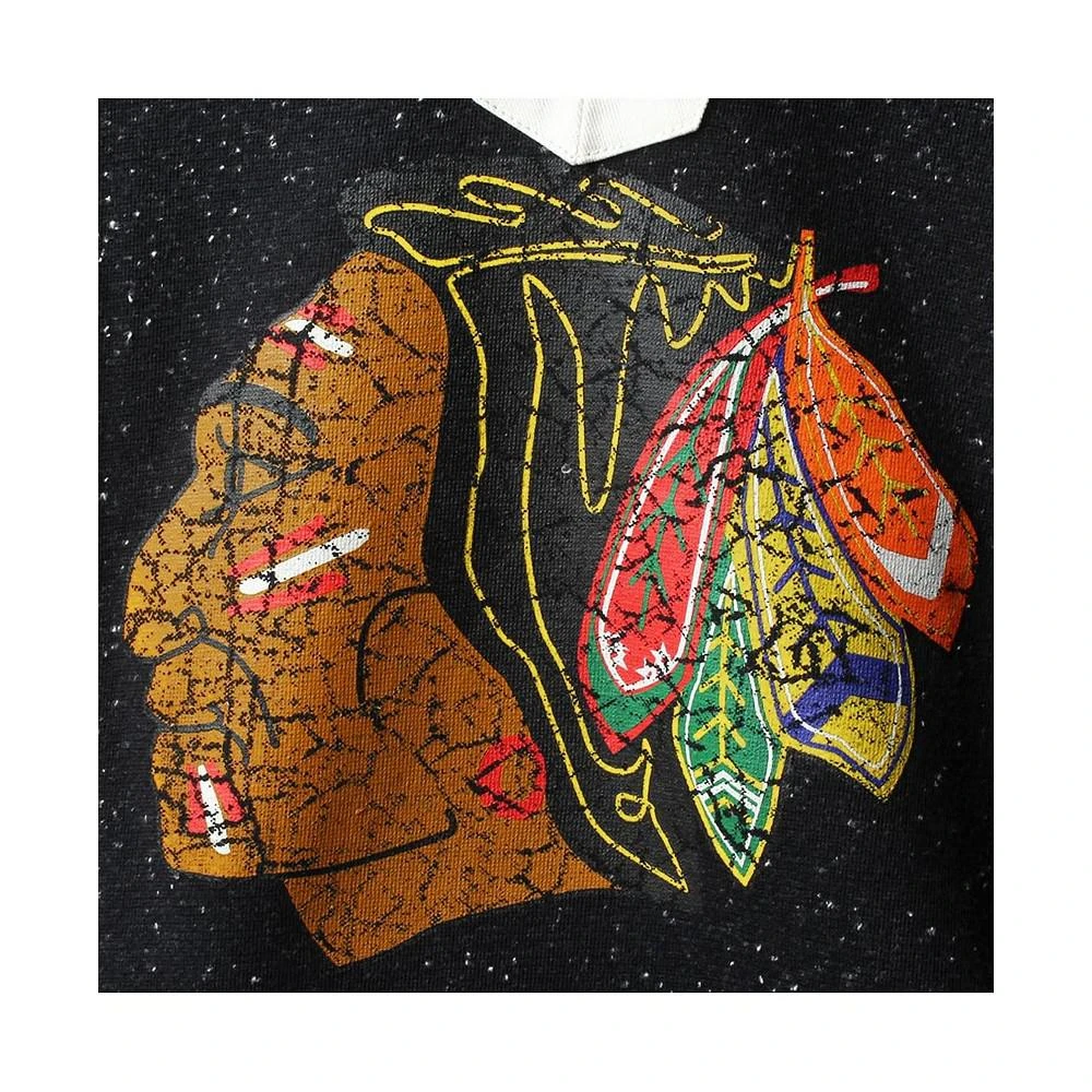 商品Reebok|Women's Patrick Kane Black Chicago Blackhawks Henley Lace Up Name and Number Long Sleeve T-shirt,价格¥455,第3张图片详细描述