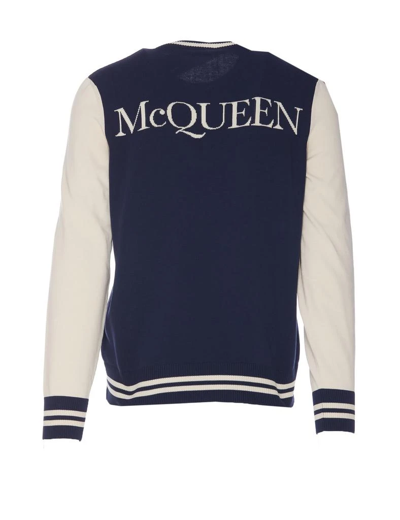商品Alexander McQueen|Blue And White Pullover With Embroidered Logo,价格¥5404,第2张图片详细描述
