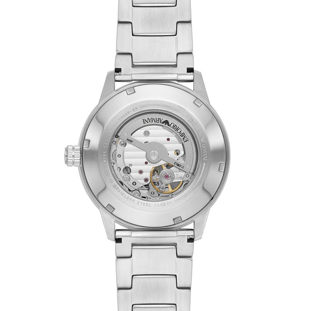 商品Emporio Armani|Men's Automatic Stainless Steel Bracelet Watch 43mm,价格¥3279,第5张图片详细描述