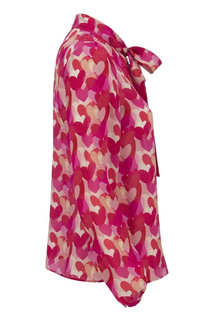 商品RED Valentino|RED VALENTINO Silk shirt with heart print,价格¥2099,第3张图片详细描述