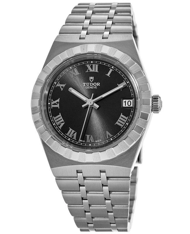 商品Tudor|Tudor Royal Black Dial Stainless Steel Unisex Watch M28500-0003,价格¥17610,第1张图片