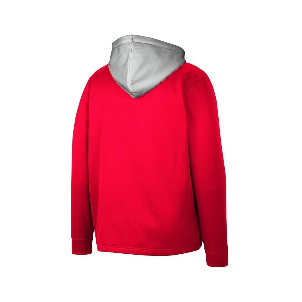 商品Colosseum|Men's Scarlet Ohio State Buckeyes Luge 3.0 Quarter-Zip Hoodie,价格¥421,第2张图片详细描述